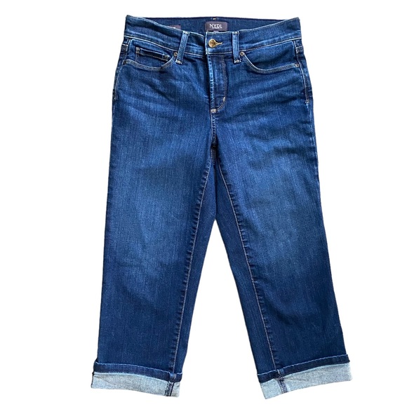 NYDJ Marilyn Crop Cuffed Bezel Wash Jeans Size 2 - Picture 2 of 16